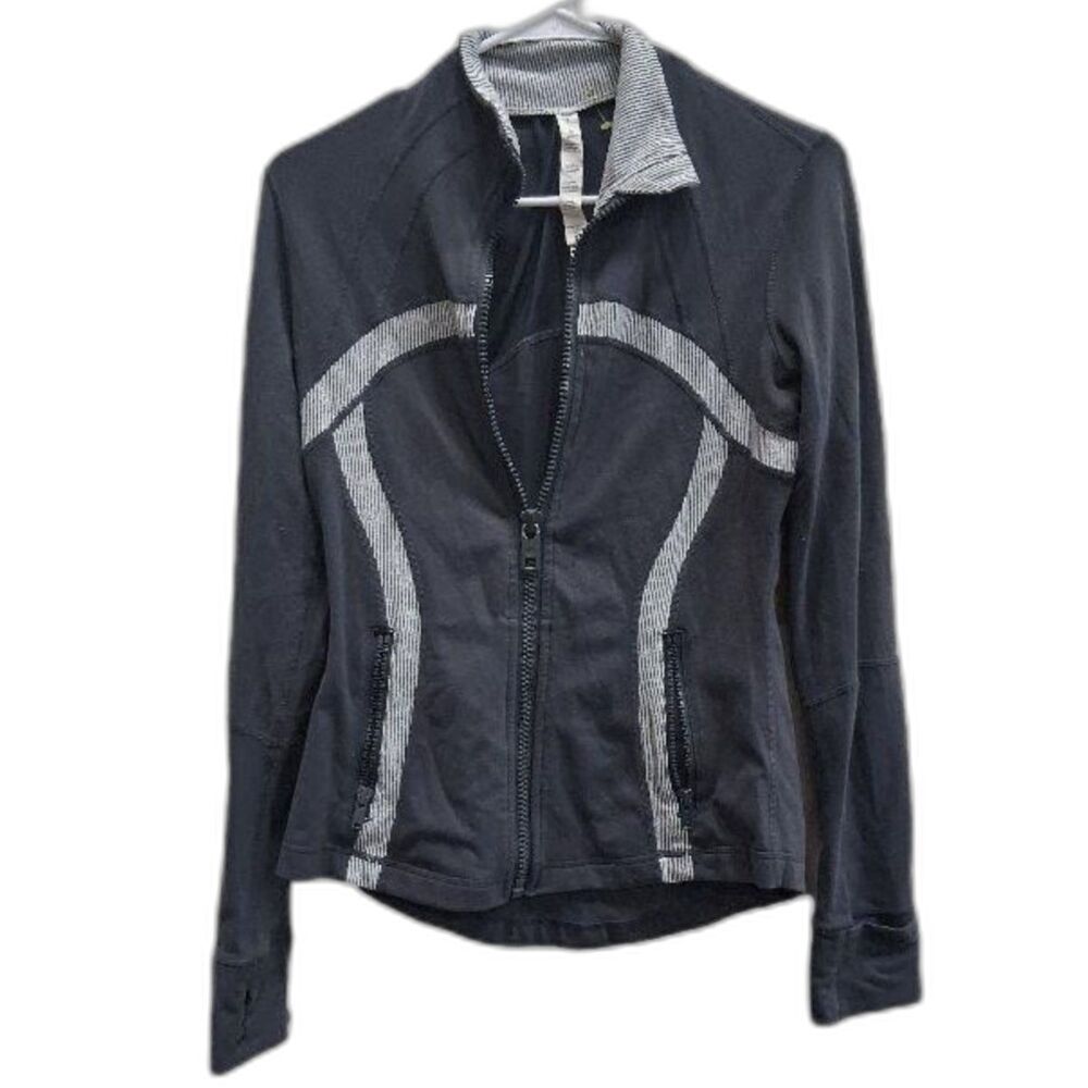 Lululemon Define Charcoal Gray Wee Stripe Jacket - Size 6